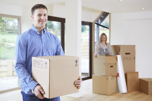 Professional team preparing for a move
