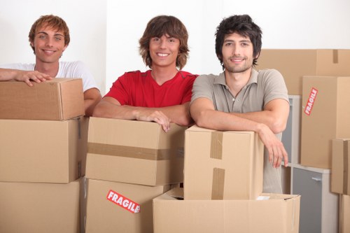 Efficient unpacking service setting up a new home